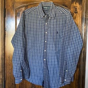 Men’s Ralph Lauren size XL Navy plaid Dress shirt